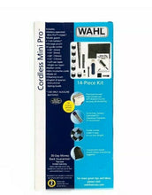 Cargar imagen en el visor de la galería, Wahl Cordless Mini Pro Blue 14 Piece Hair Clipper Kit Battery Operated
