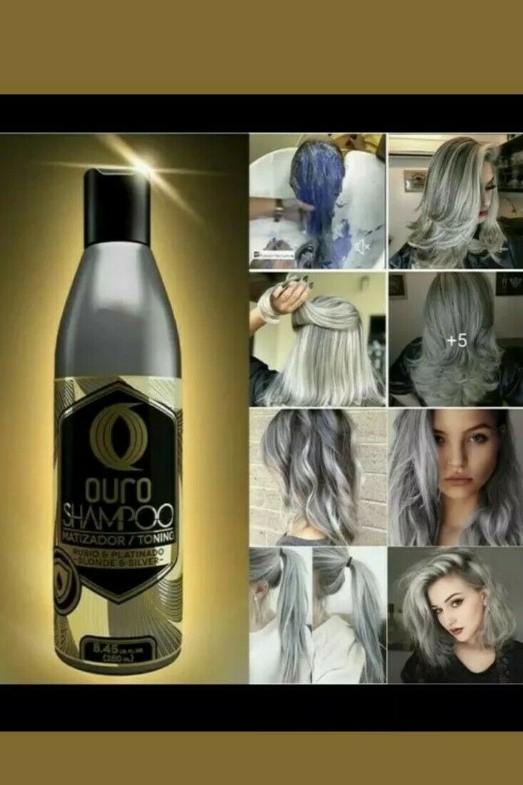 Ouro Toning Shampoo For Blonde Or Silver Hair Matizador Cabello Rubio 8.45 oz