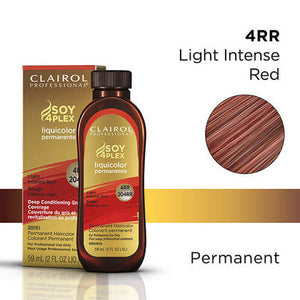 Clairol Soy4Plex LIGHT INTENSE RED PERMANENT HAIRCOLOR  Liquid 2oz 4RR 204RR